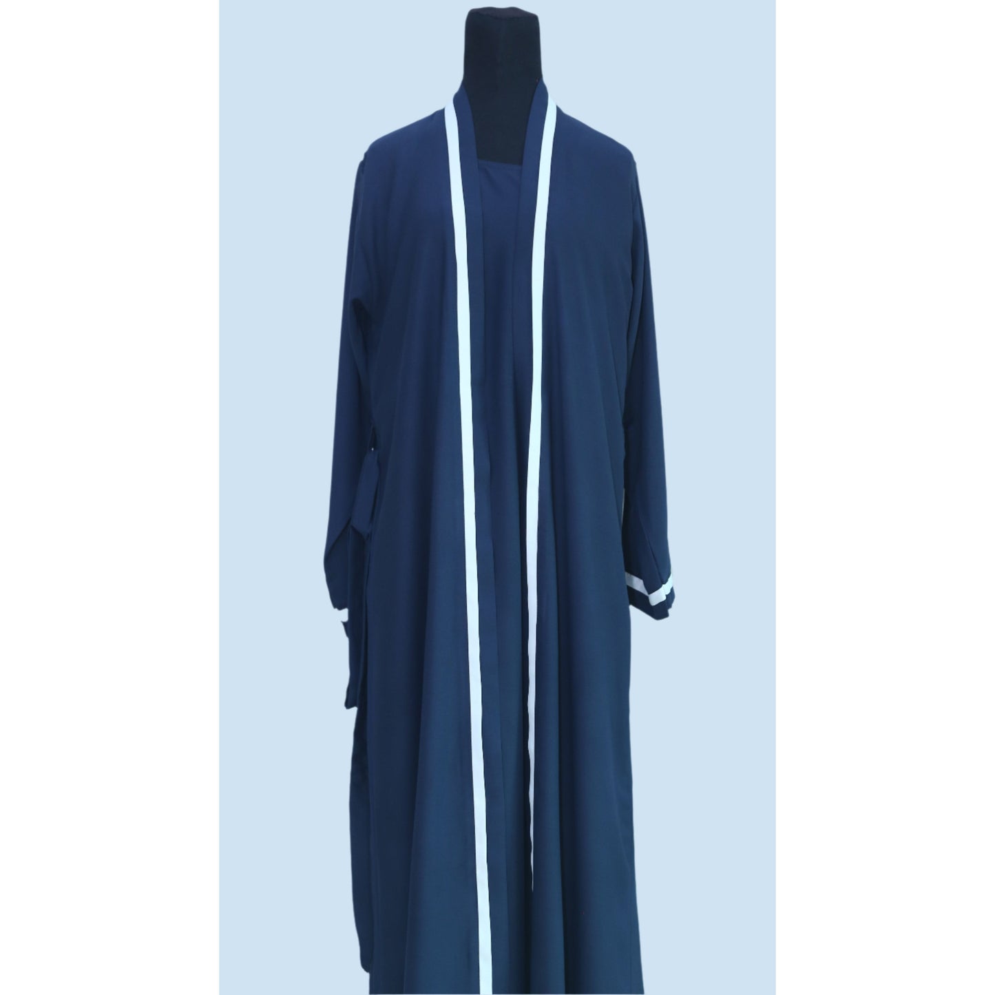 Abaya - Navy Blue and White