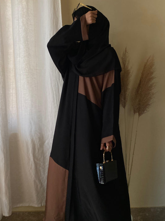 Abaya - Black and Brown