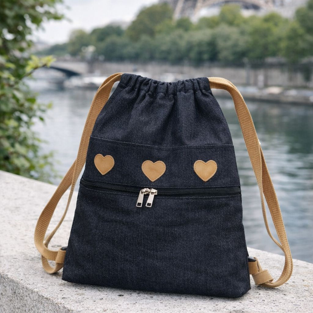 BLACK Backpack for Girls - Lightweight Gym & Travel Bag