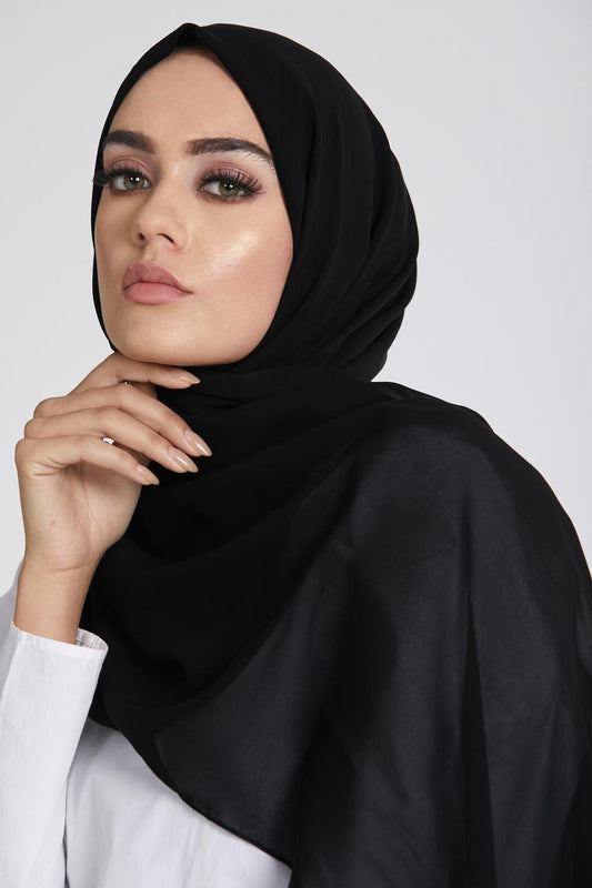 Georgette Hijab - BLACK