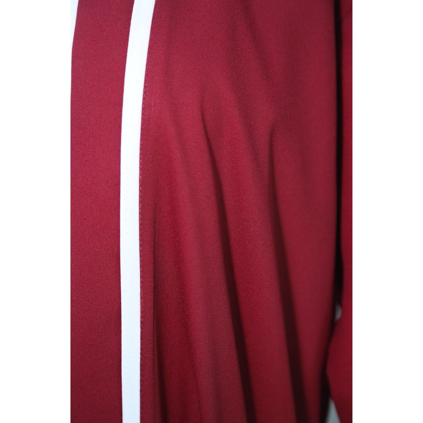 Abaya - MAROON & WHITE