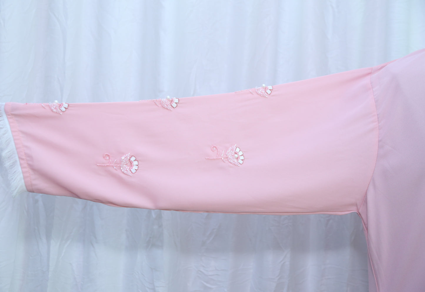 Formal Abaya - Pink and White