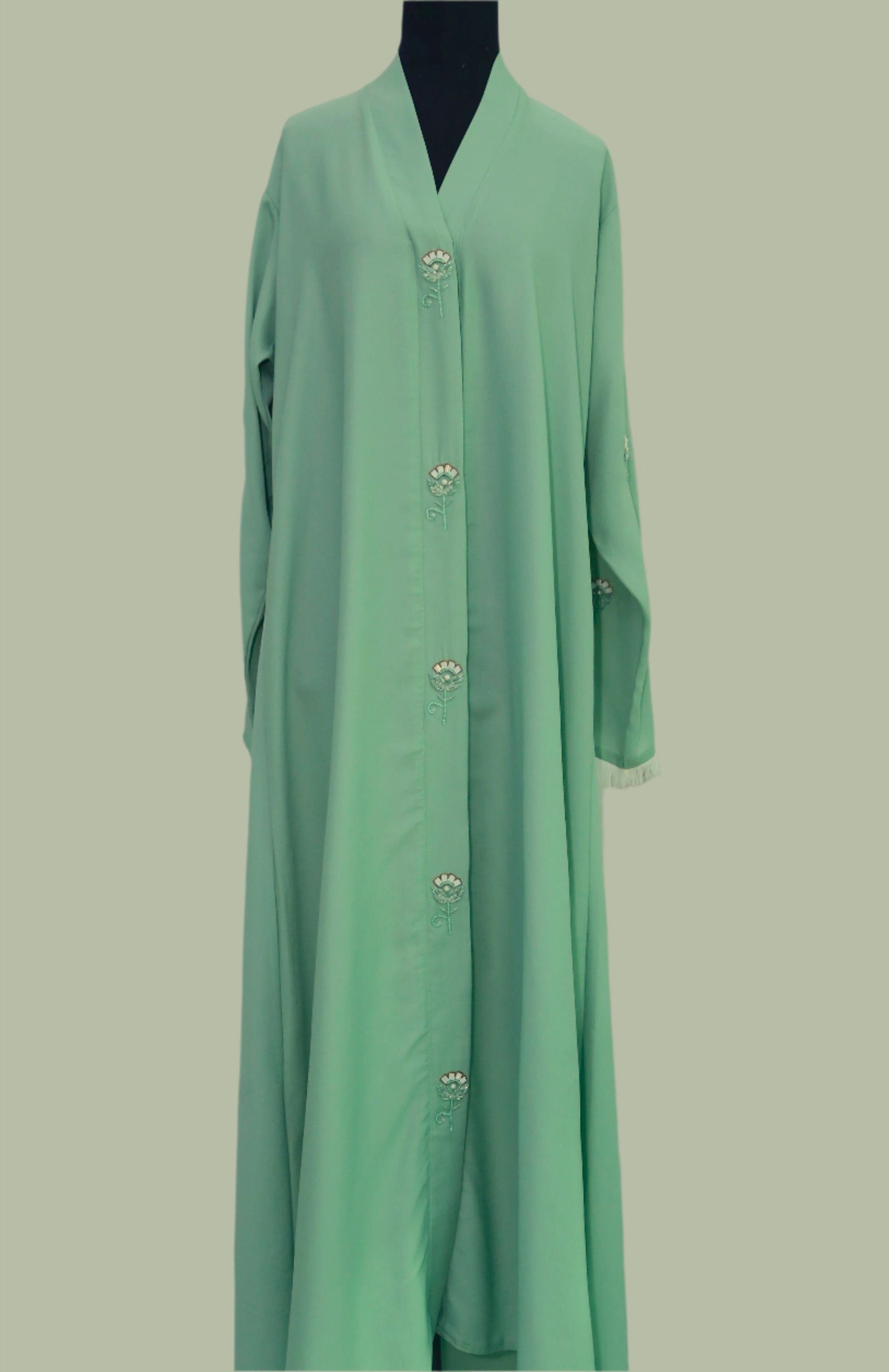 Formal Abaya - Mint and White