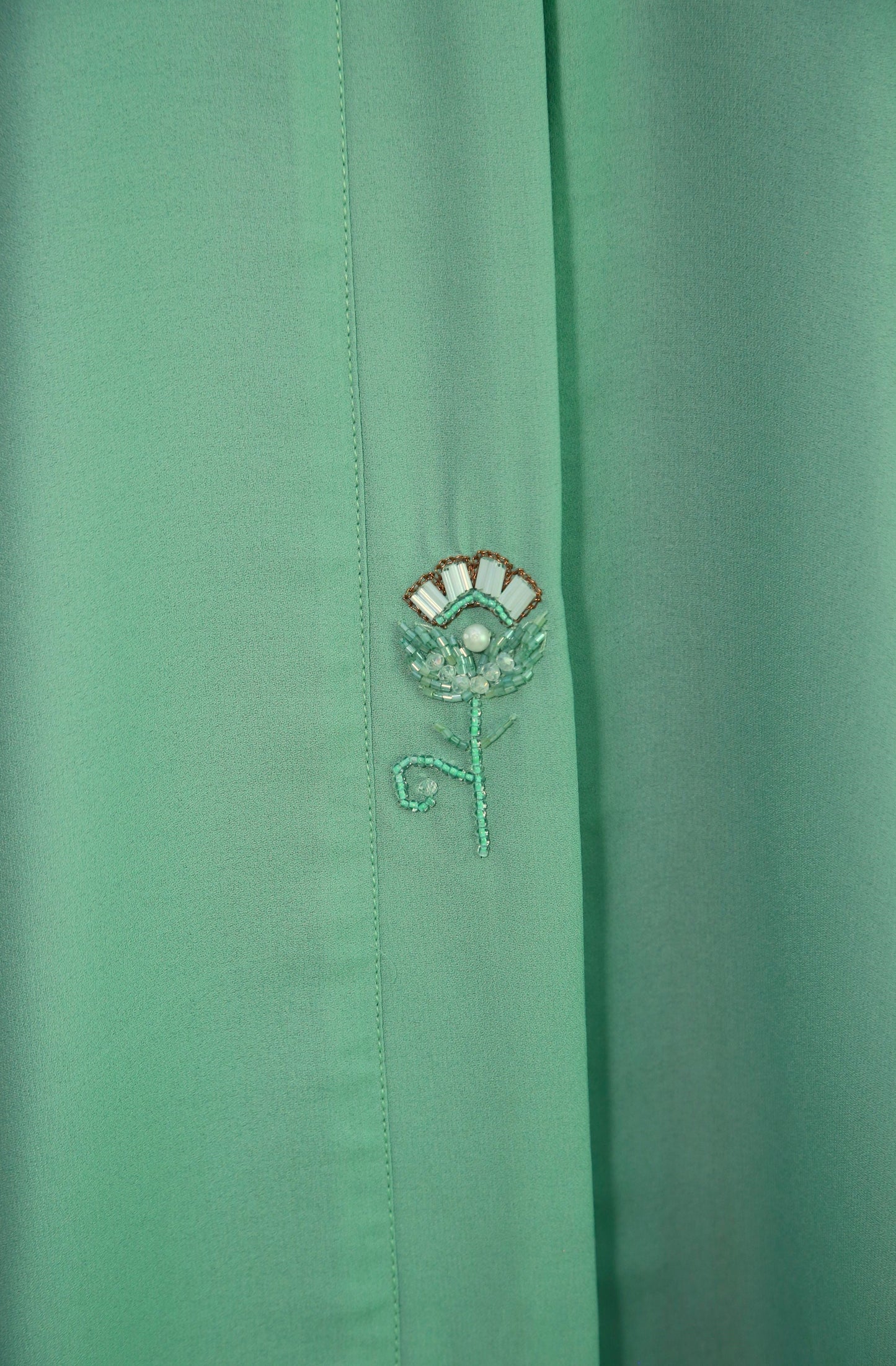 Formal Abaya - Mint and White