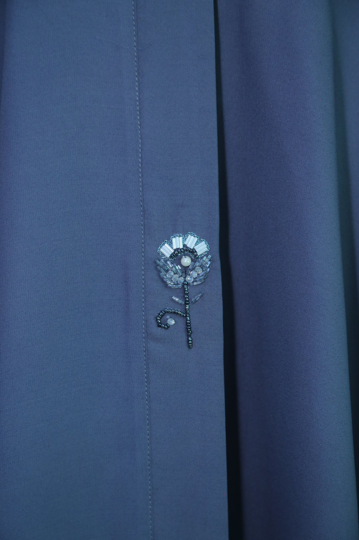 Formal Abaya - Grey and White