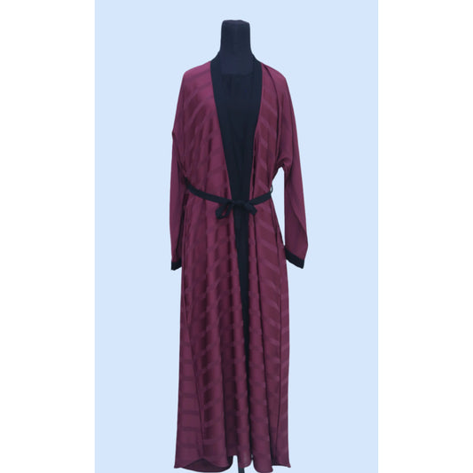 Stylish Abaya - MAROON & BLACK