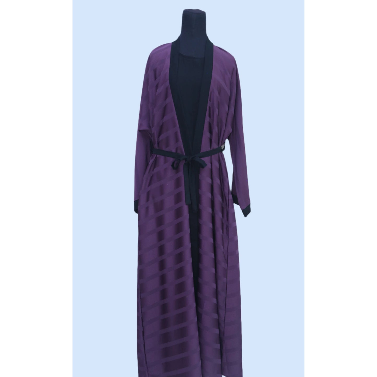 Stylish Abaya - PLUM & BLACK