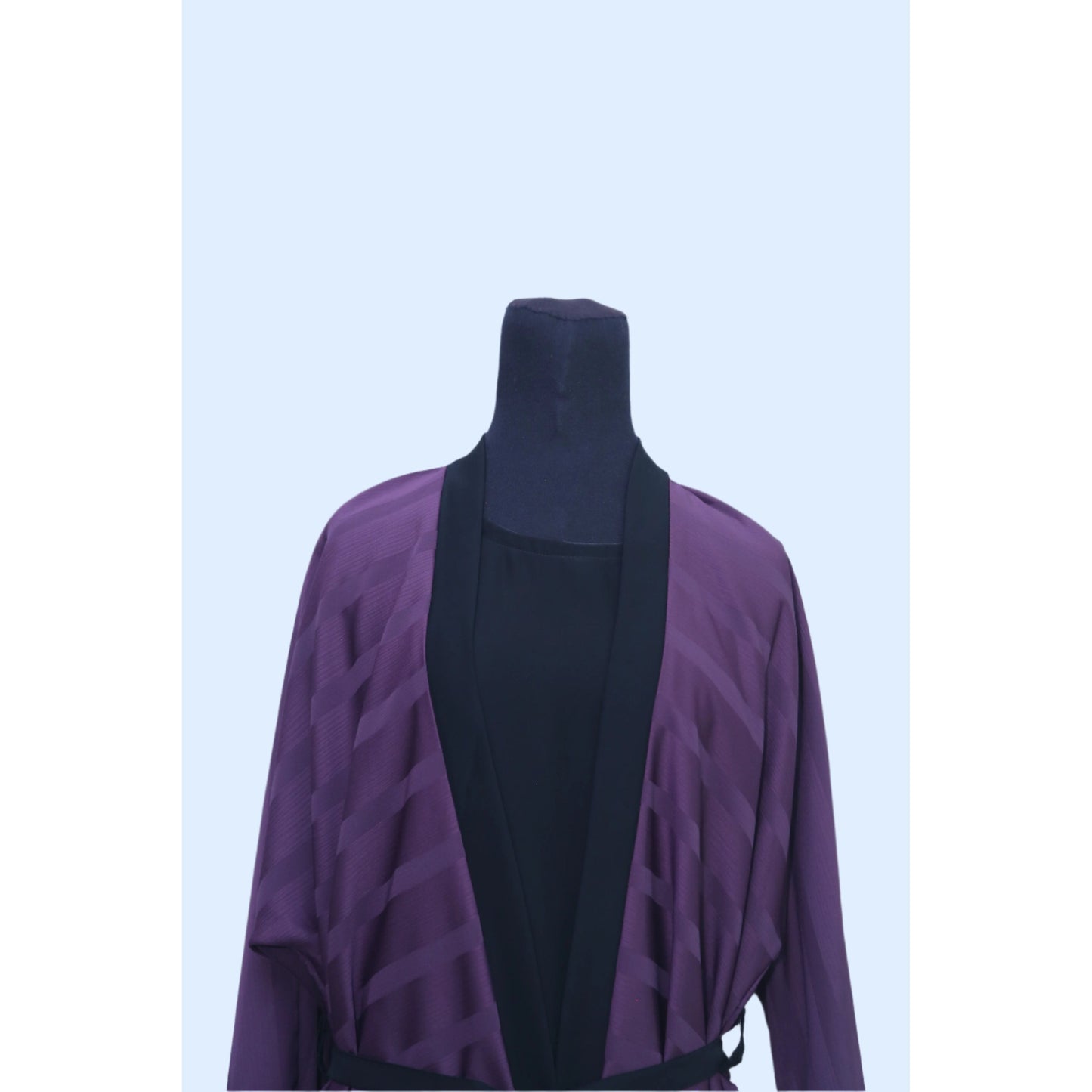 Stylish Abaya - PLUM & BLACK