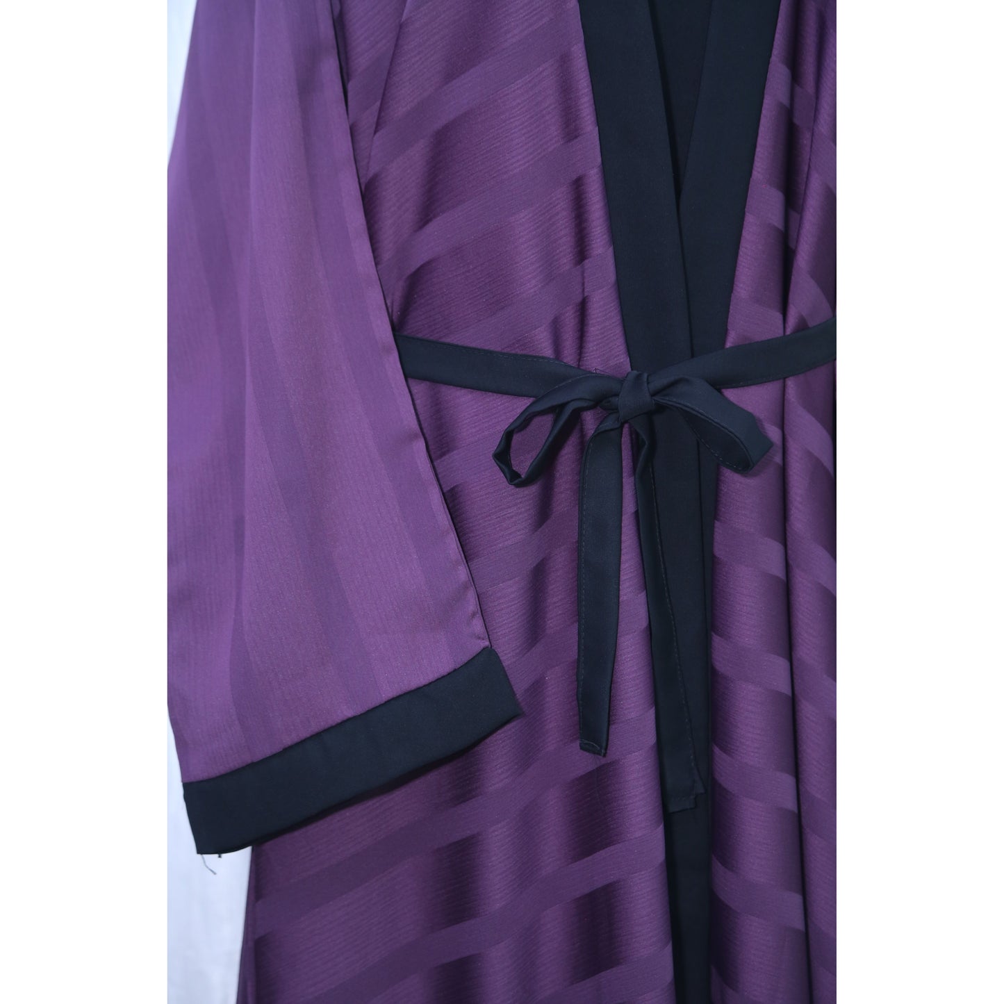 Stylish Abaya - PLUM & BLACK