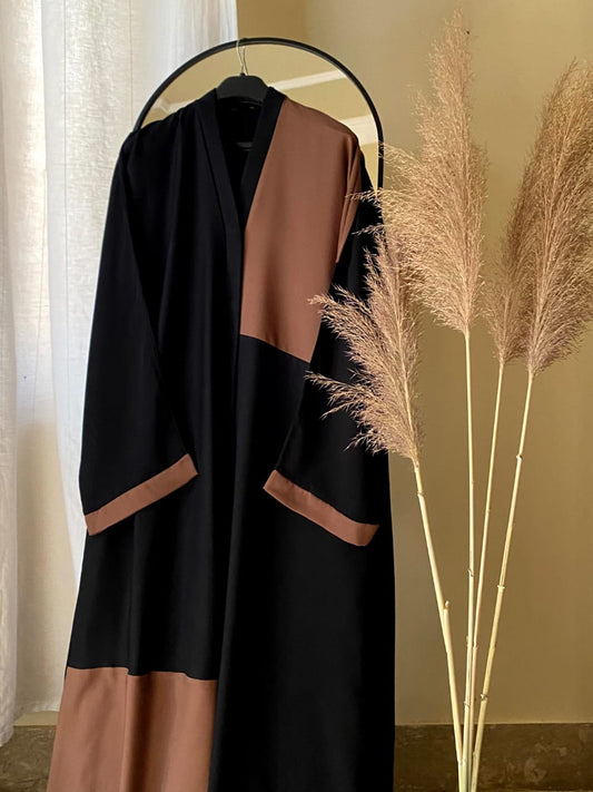 Abaya - Black and Brown