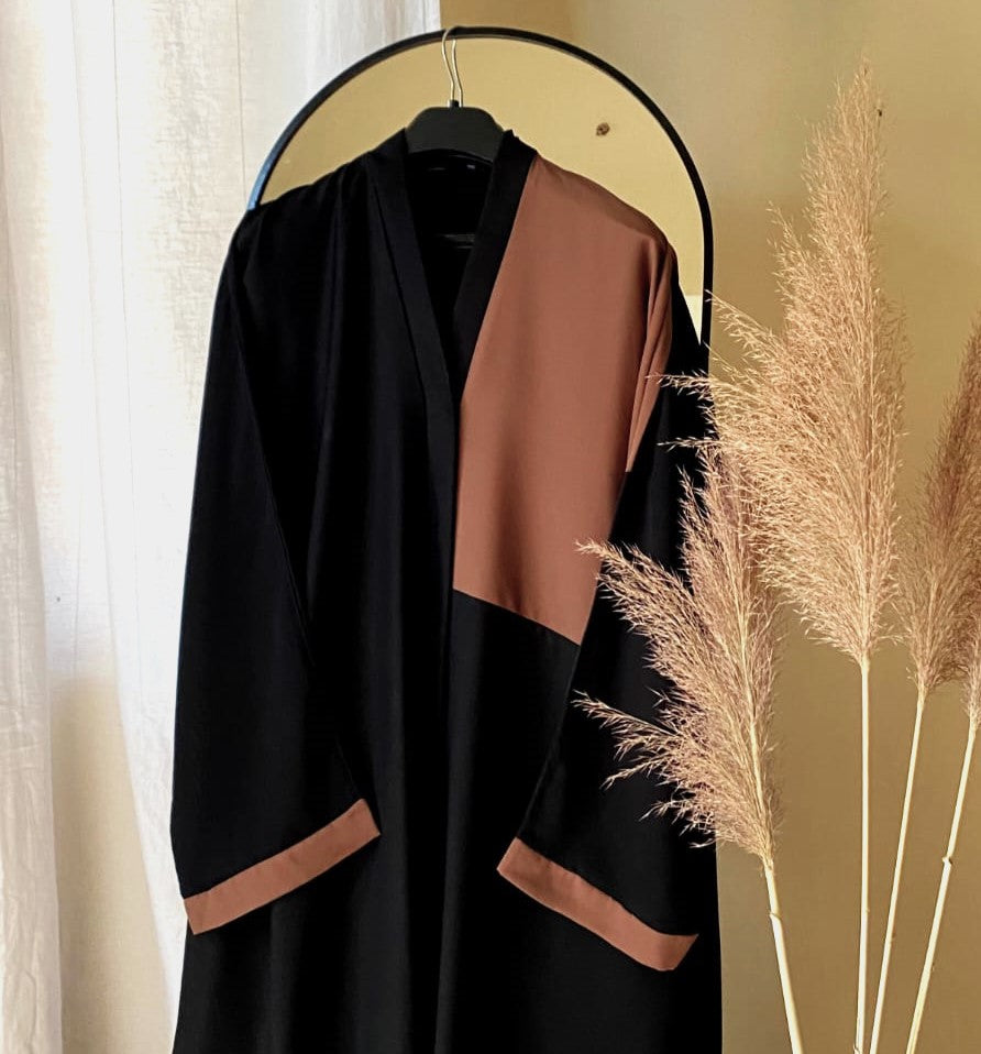 Abaya - Black and Brown