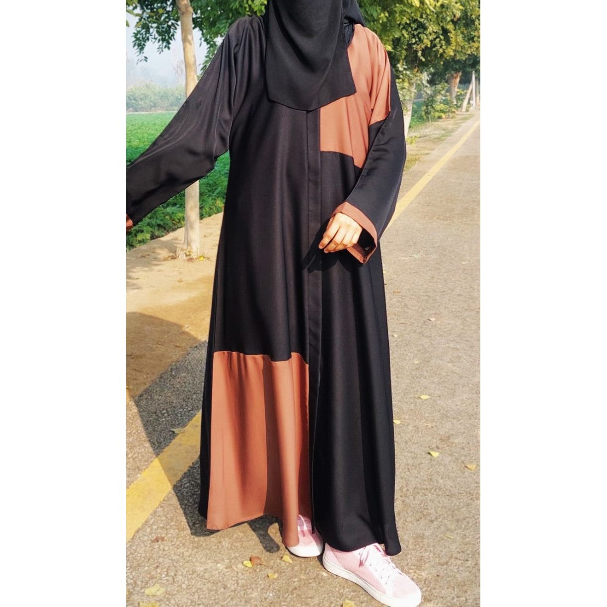 Abaya - BLACK and BROWN