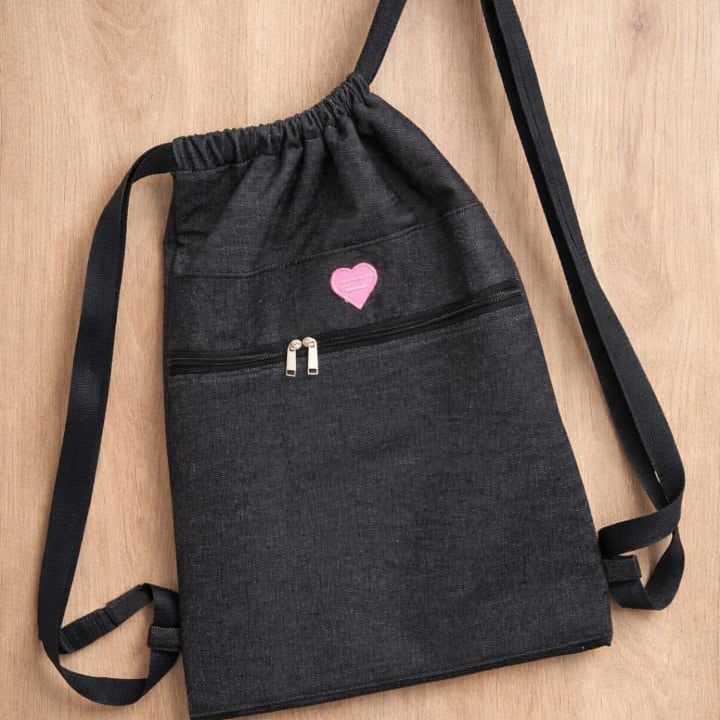 BLACK Backpack for Girls - Lightweight Casual Mini Gym & Travel Bag