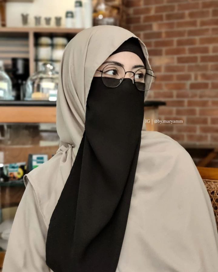 Half Niqab - Imported fabric